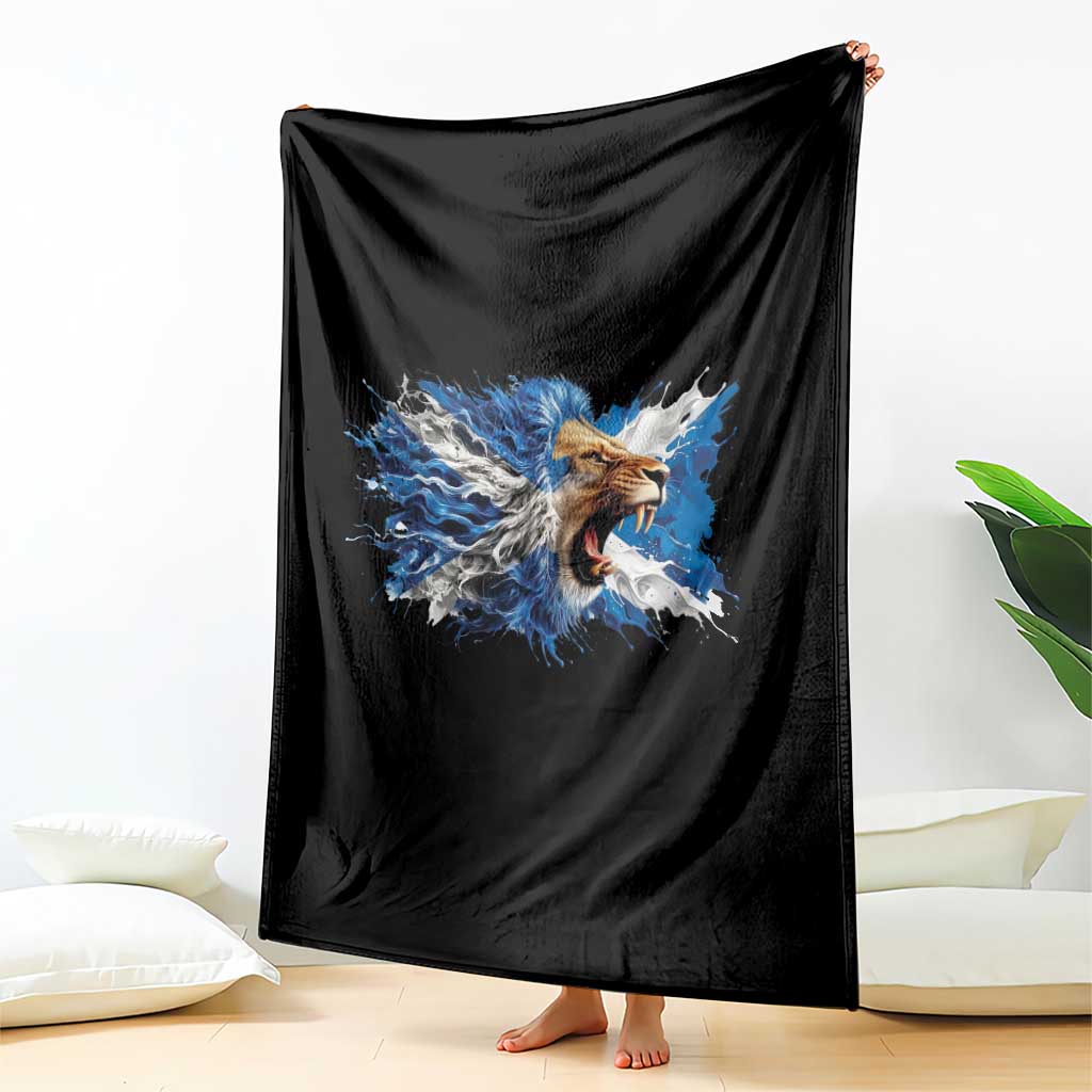Roaring Scottish Lion Throw Blanket Braveheart Scotland Flag Pride - Wonder Print Shop