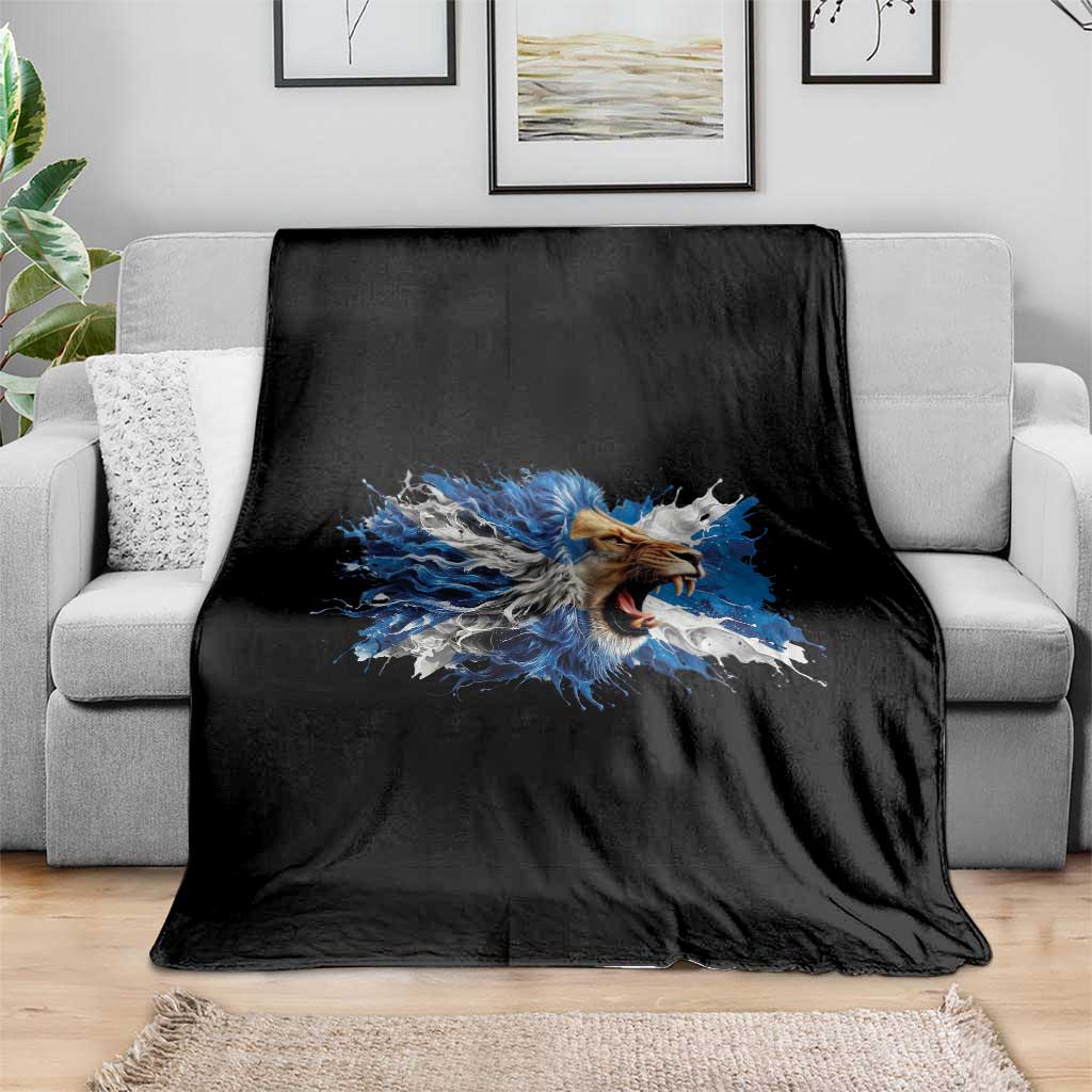 Roaring Scottish Lion Throw Blanket Braveheart Scotland Flag Pride - Wonder Print Shop