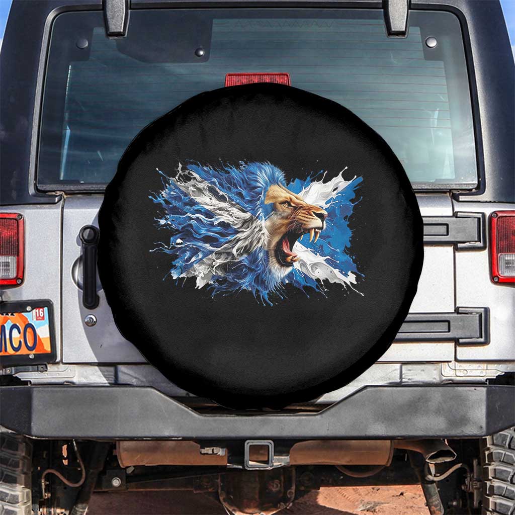 Roaring Scottish Lion Spare Tire Cover Braveheart Scotland Flag Pride - Wonder Print Shop