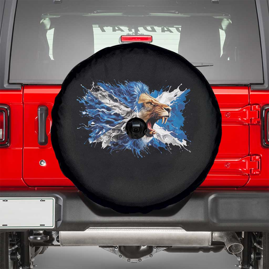Roaring Scottish Lion Spare Tire Cover Braveheart Scotland Flag Pride - Wonder Print Shop