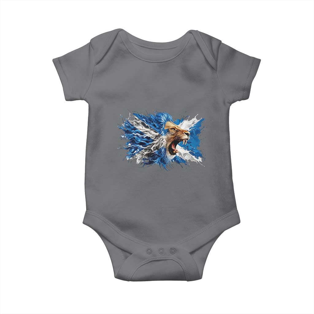 Roaring Scottish Lion Baby Onesie Braveheart Scotland Flag Pride - Wonder Print Shop