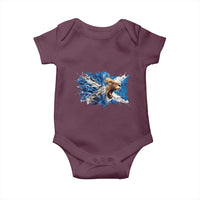 Roaring Scottish Lion Baby Onesie Braveheart Scotland Flag Pride - Wonder Print Shop