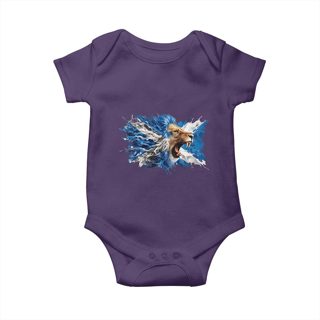 Roaring Scottish Lion Baby Onesie Braveheart Scotland Flag Pride - Wonder Print Shop