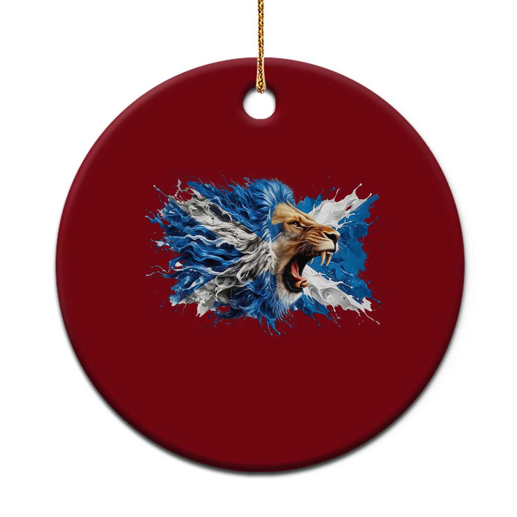 Roaring Scottish Lion Ceramic Ornament Braveheart Scotland Flag Pride - Wonder Print Shop