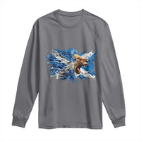 Roaring Scottish Lion Long Sleeve Shirt Braveheart Scotland Flag Pride - Wonder Print Shop