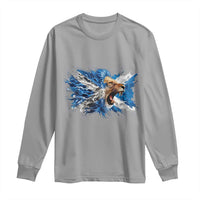 Roaring Scottish Lion Long Sleeve Shirt Braveheart Scotland Flag Pride - Wonder Print Shop