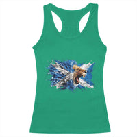 Roaring Scottish Lion Racerback Tank Top Braveheart Scotland Flag Pride - Wonder Print Shop