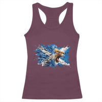 Roaring Scottish Lion Racerback Tank Top Braveheart Scotland Flag Pride - Wonder Print Shop