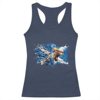 Roaring Scottish Lion Racerback Tank Top Braveheart Scotland Flag Pride - Wonder Print Shop