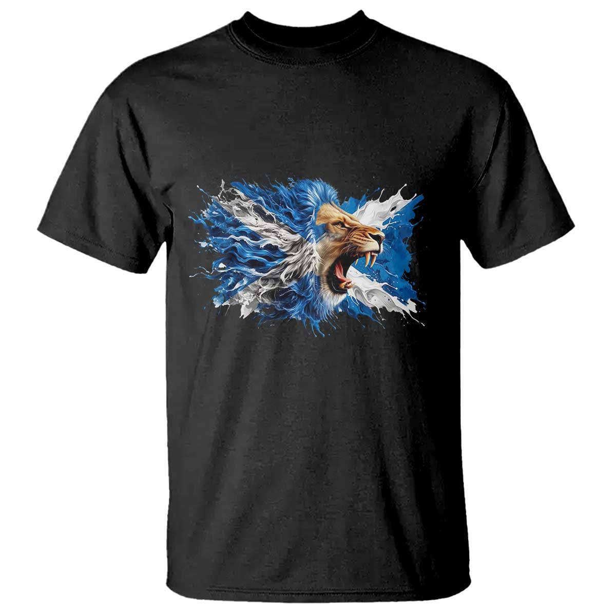 Roaring Scottish Lion T Shirt Braveheart Scotland Flag Pride - Wonder Print Shop