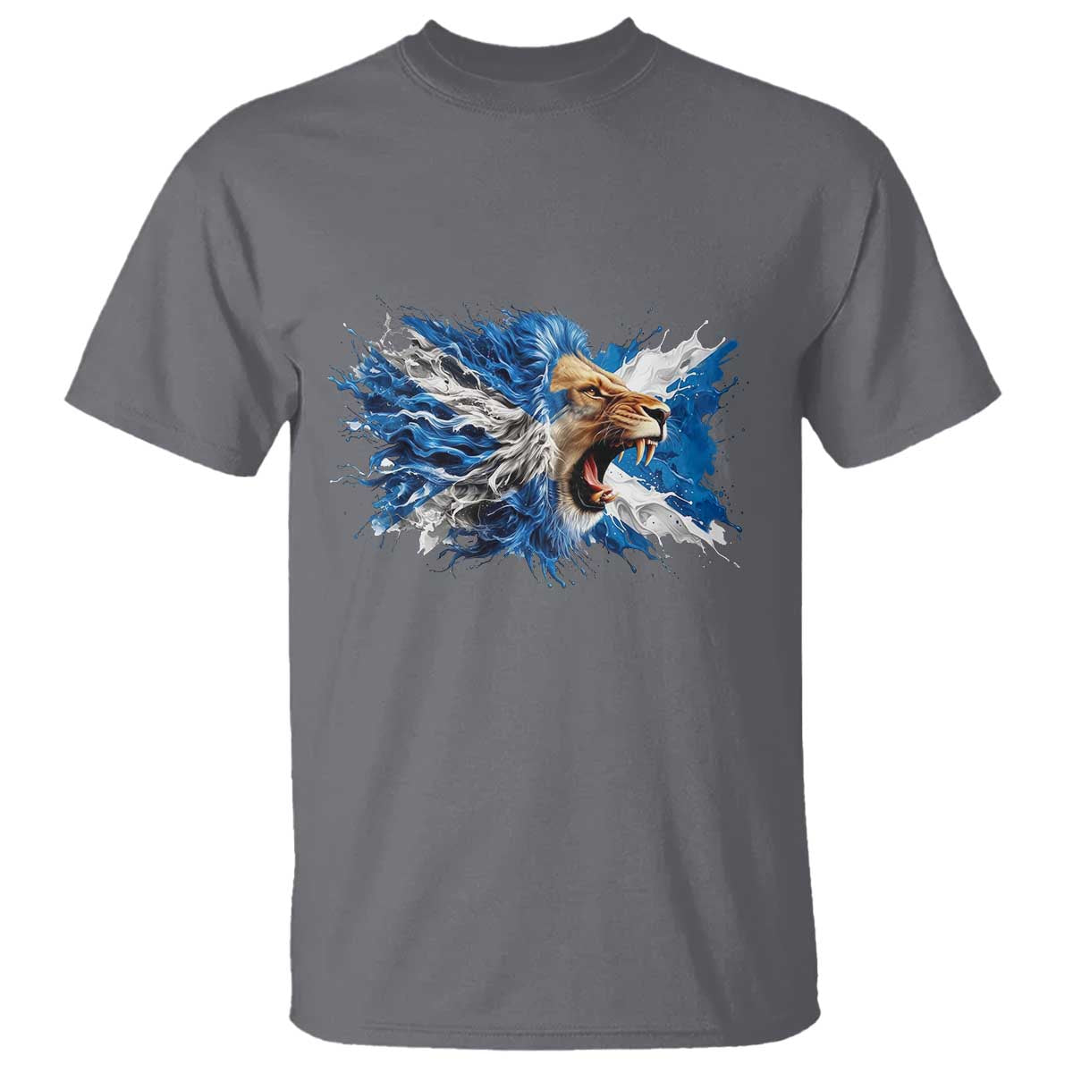 Roaring Scottish Lion T Shirt Braveheart Scotland Flag Pride - Wonder Print Shop