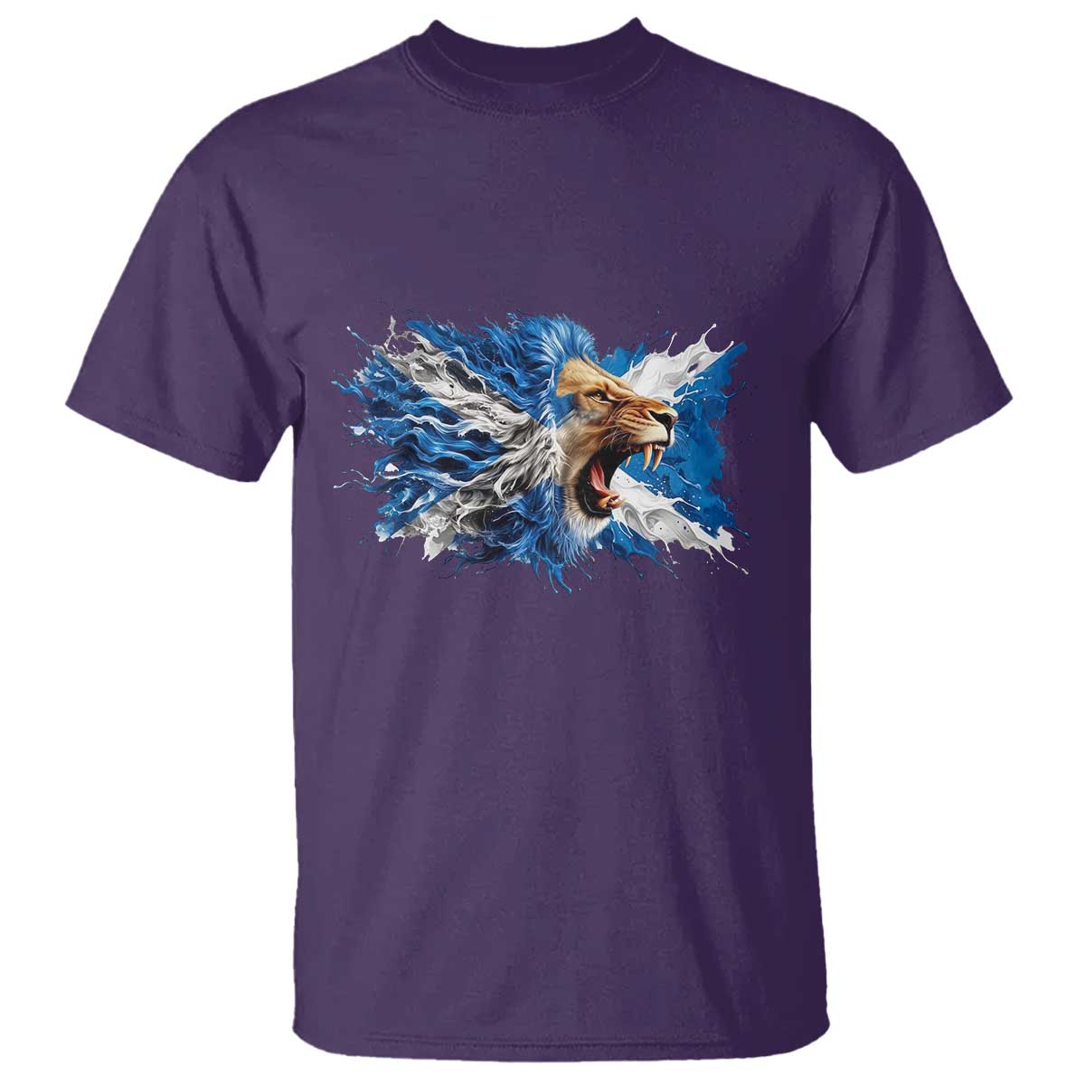 Roaring Scottish Lion T Shirt Braveheart Scotland Flag Pride - Wonder Print Shop
