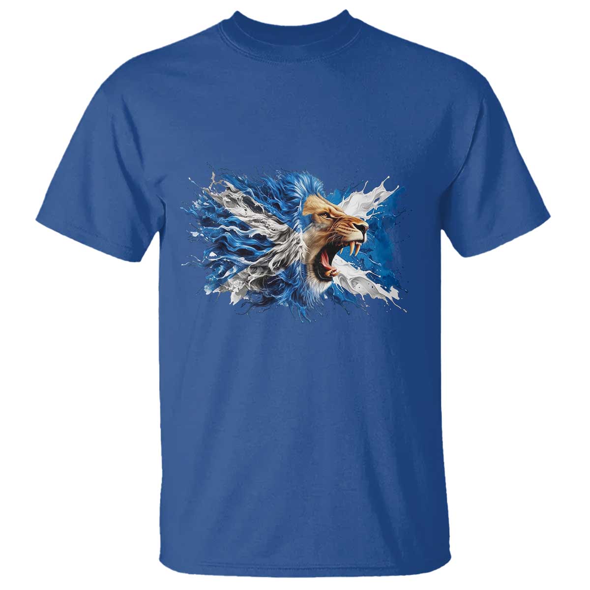 Roaring Scottish Lion T Shirt Braveheart Scotland Flag Pride - Wonder Print Shop