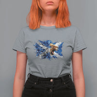 Roaring Scottish Lion T Shirt For Women Braveheart Scotland Flag Pride - Wonder Print Shop