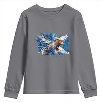 Roaring Scottish Lion Youth Sweatshirt Braveheart Scotland Flag Pride - Wonder Print Shop