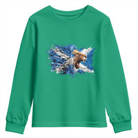 Roaring Scottish Lion Youth Sweatshirt Braveheart Scotland Flag Pride - Wonder Print Shop