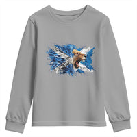 Roaring Scottish Lion Youth Sweatshirt Braveheart Scotland Flag Pride - Wonder Print Shop
