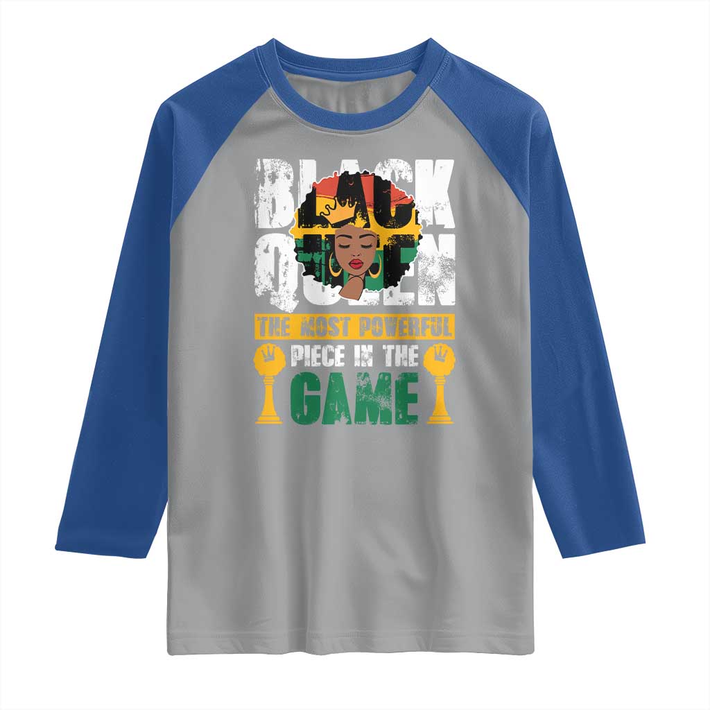 Black Queen Raglan Shirt The Most Powerful Piece In The Game Afro Melanin
