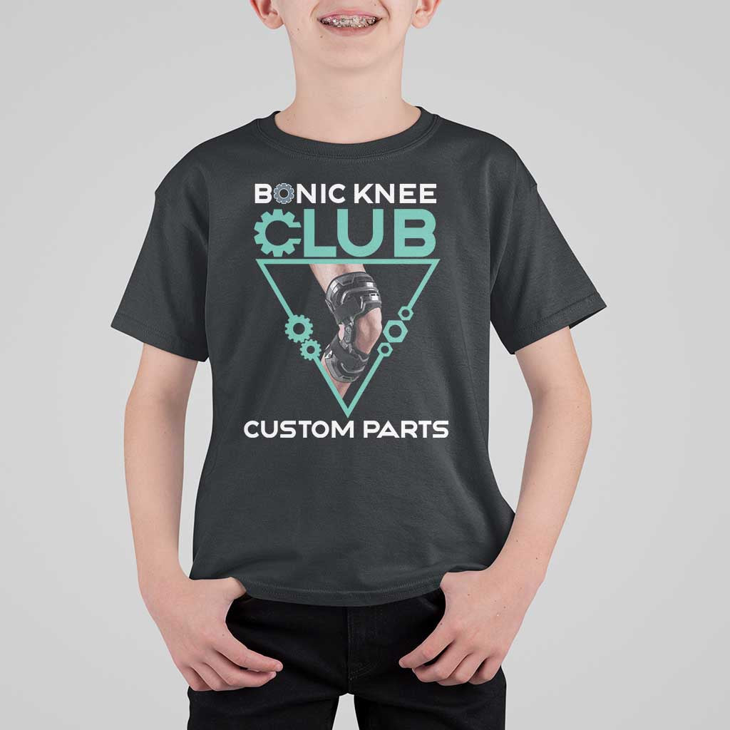 Funny Knee Replacement Surgery T Shirt For Kid Bionic Knee Club Custom Parts