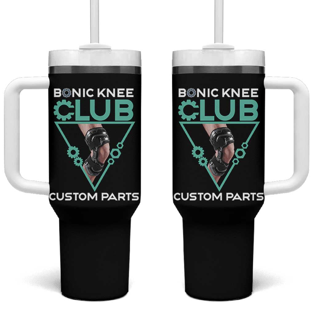 Funny Knee Replacement Surgery Tumbler With Handle Bionic Knee Club Custom Parts