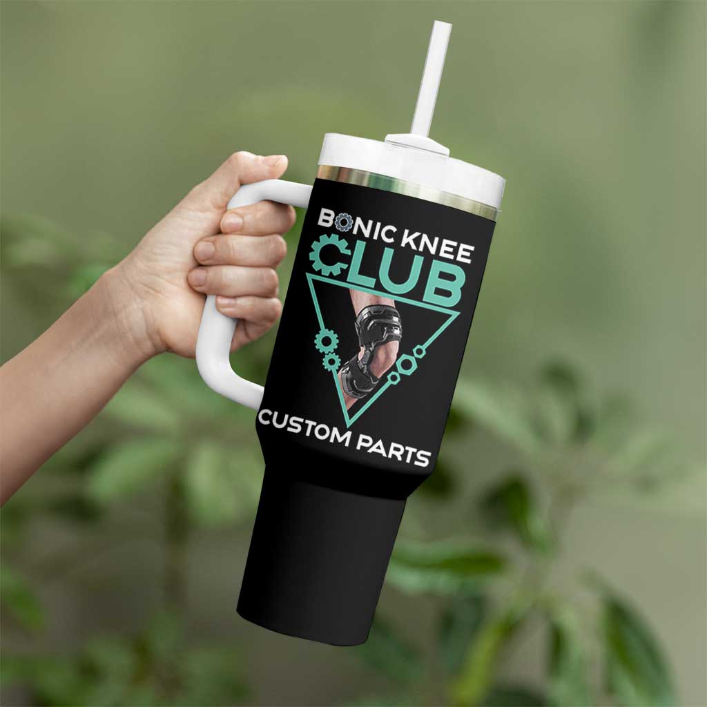 Funny Knee Replacement Surgery Tumbler With Handle Bionic Knee Club Custom Parts