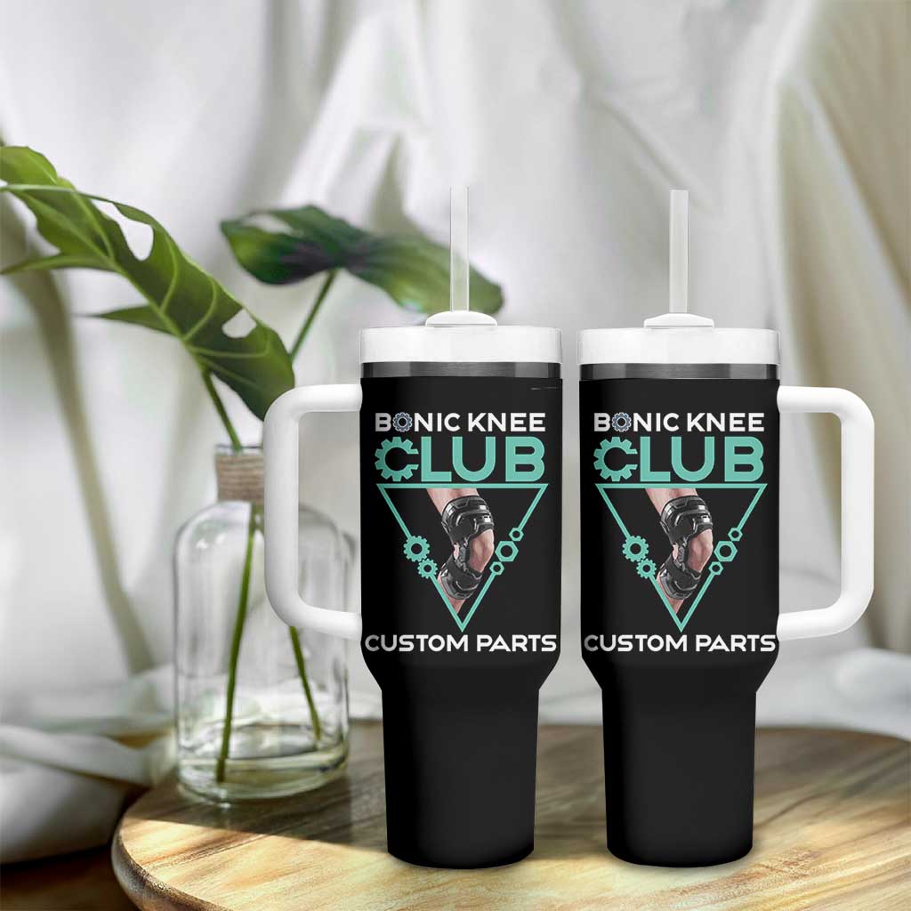 Funny Knee Replacement Surgery Tumbler With Handle Bionic Knee Club Custom Parts