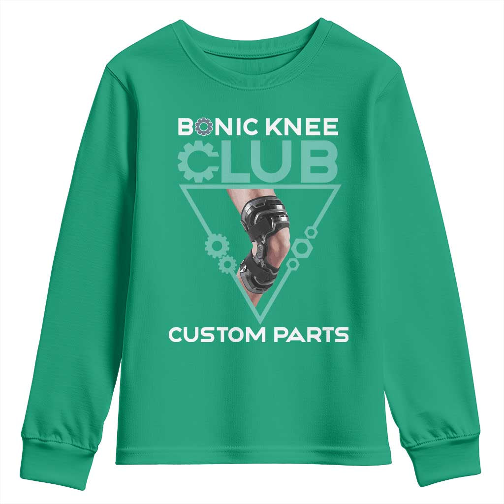 Funny Knee Replacement Surgery Youth Sweatshirt Bionic Knee Club Custom Parts