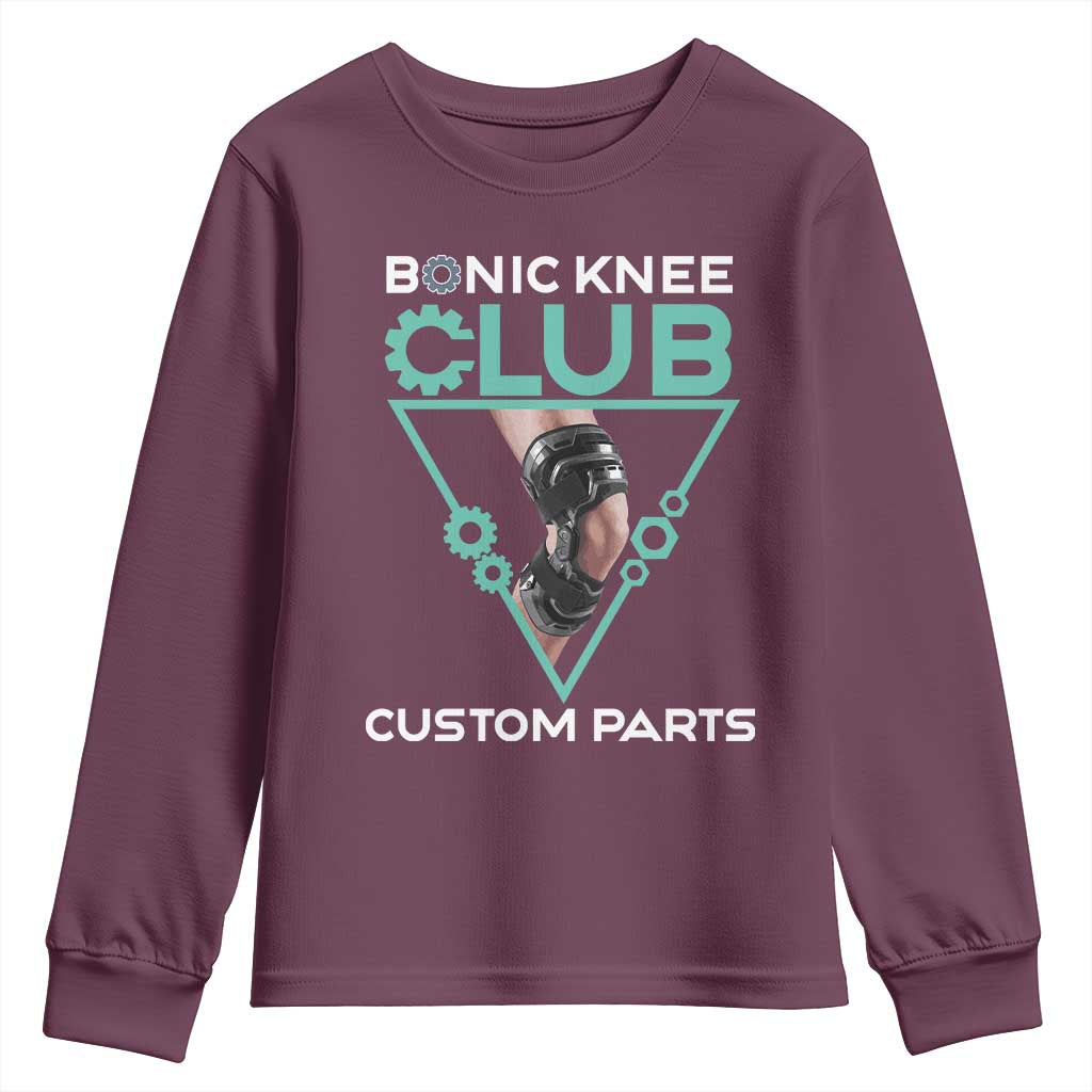 Funny Knee Replacement Surgery Youth Sweatshirt Bionic Knee Club Custom Parts