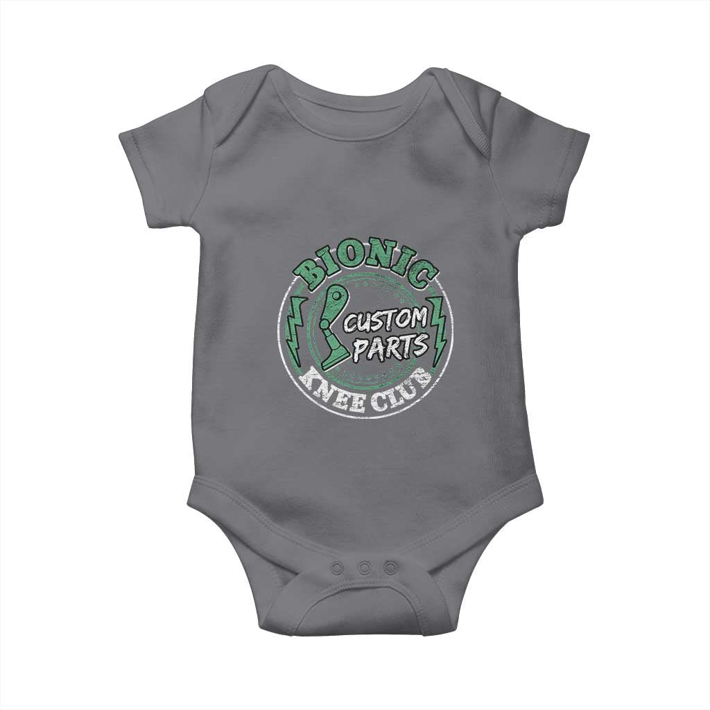 Funny Knee Replacement Survivor Baby Onesie Bionic Knee Club Custom Parts