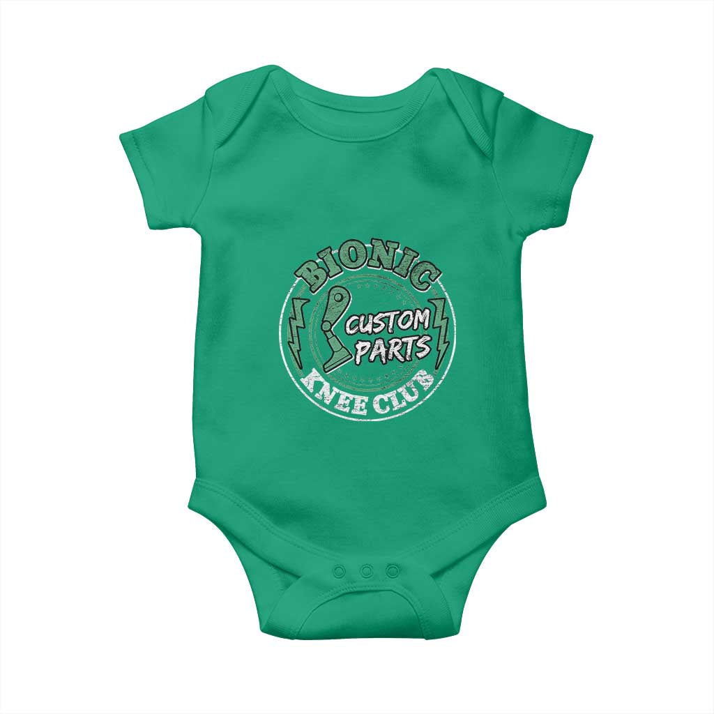 Funny Knee Replacement Survivor Baby Onesie Bionic Knee Club Custom Parts