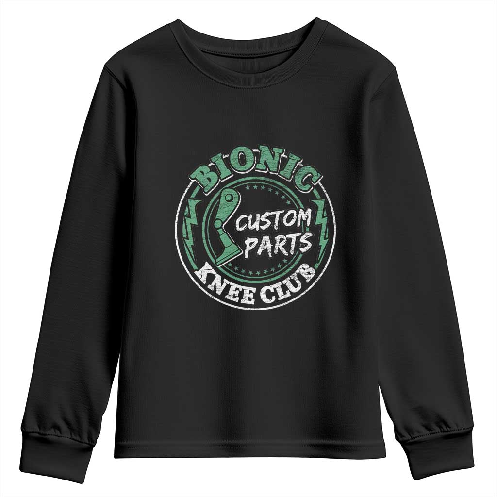 Funny Knee Replacement Survivor Youth Sweatshirt Bionic Knee Club Custom Parts