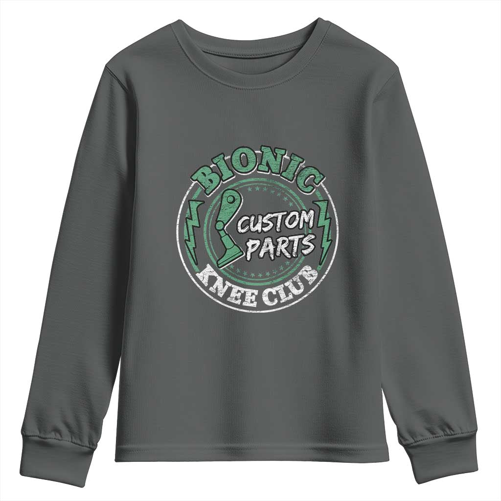Funny Knee Replacement Survivor Youth Sweatshirt Bionic Knee Club Custom Parts