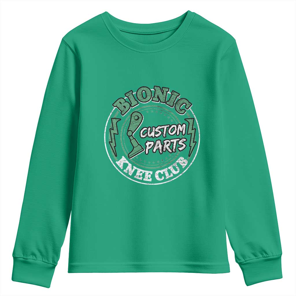 Funny Knee Replacement Survivor Youth Sweatshirt Bionic Knee Club Custom Parts