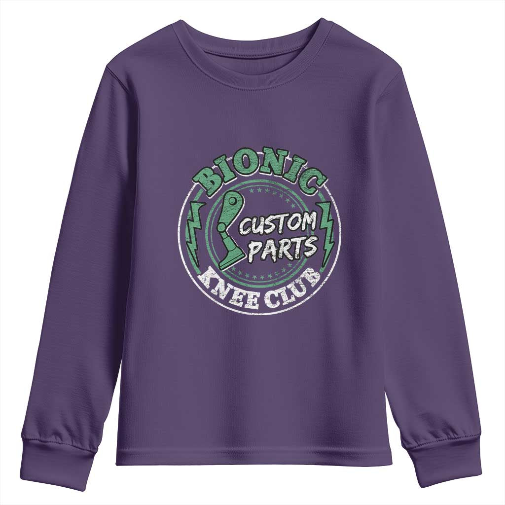 Funny Knee Replacement Survivor Youth Sweatshirt Bionic Knee Club Custom Parts