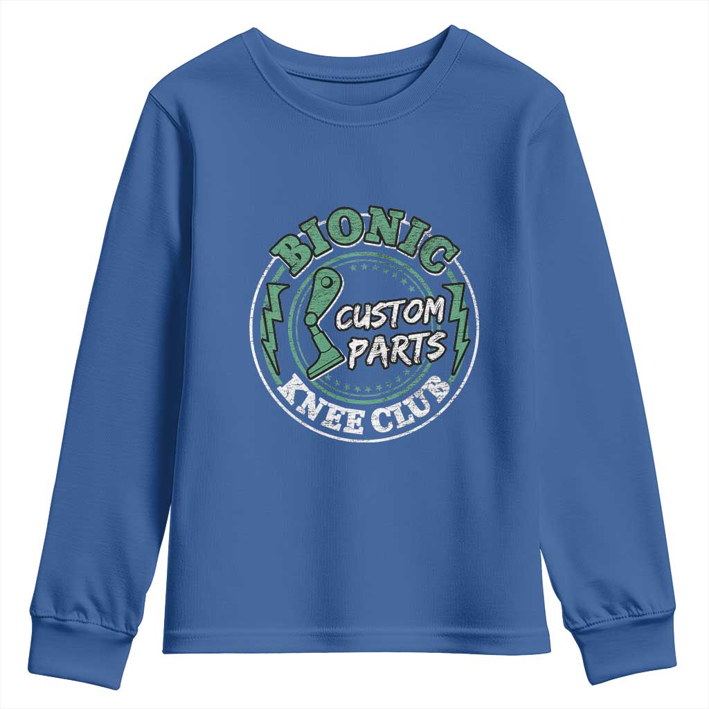 Funny Knee Replacement Survivor Youth Sweatshirt Bionic Knee Club Custom Parts