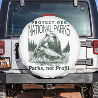Protect Our National Parks Spare Tire Cover Parks Not Profits Retro Bear Nature Graphic