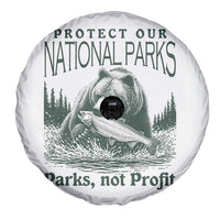 Protect Our National Parks Spare Tire Cover Parks Not Profits Retro Bear Nature Graphic