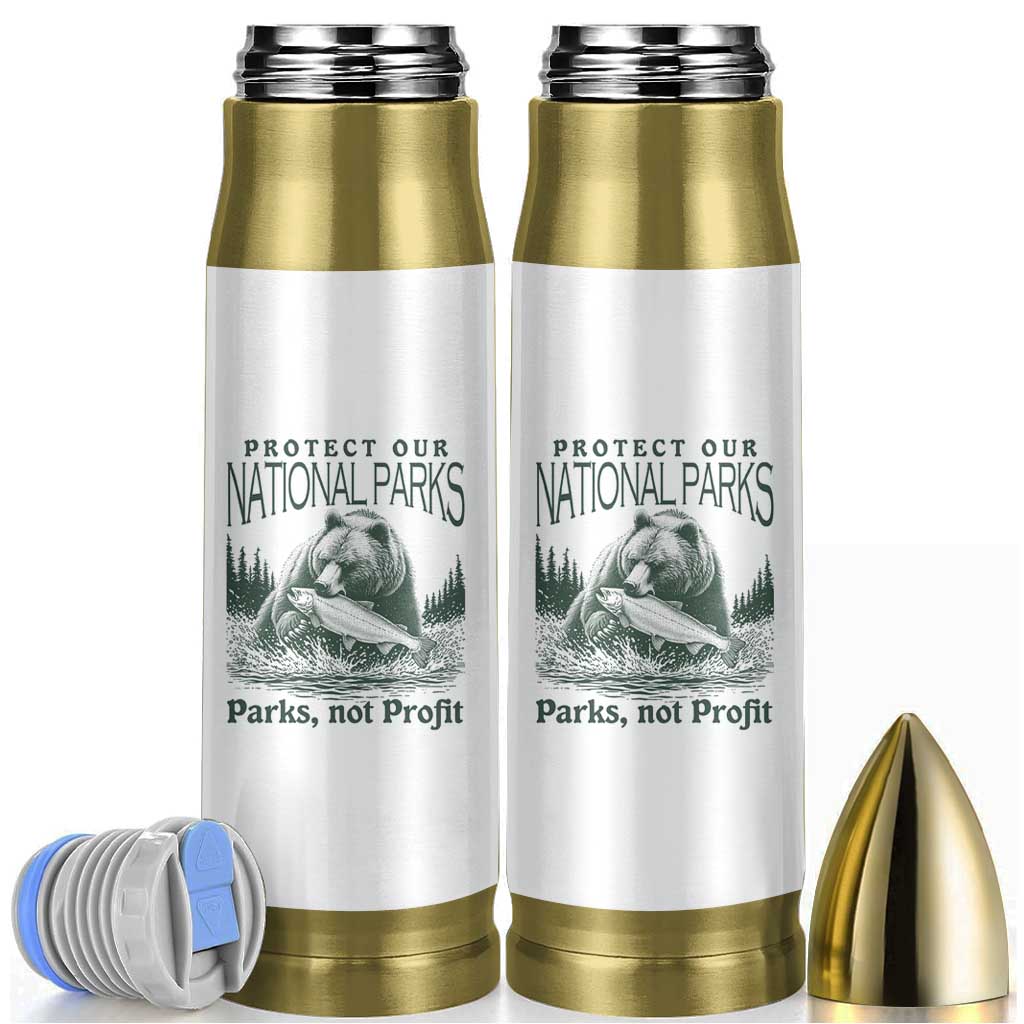 Protect Our National Parks Bullet Tumbler Parks Not Profits Retro Bear Nature Graphic