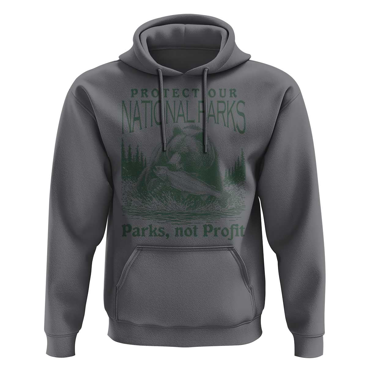 Protect Our National Parks Hoodie Parks Not Profits Retro Bear Nature Graphic