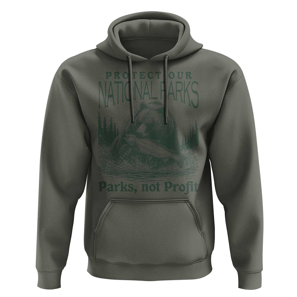 Protect Our National Parks Hoodie Parks Not Profits Retro Bear Nature Graphic