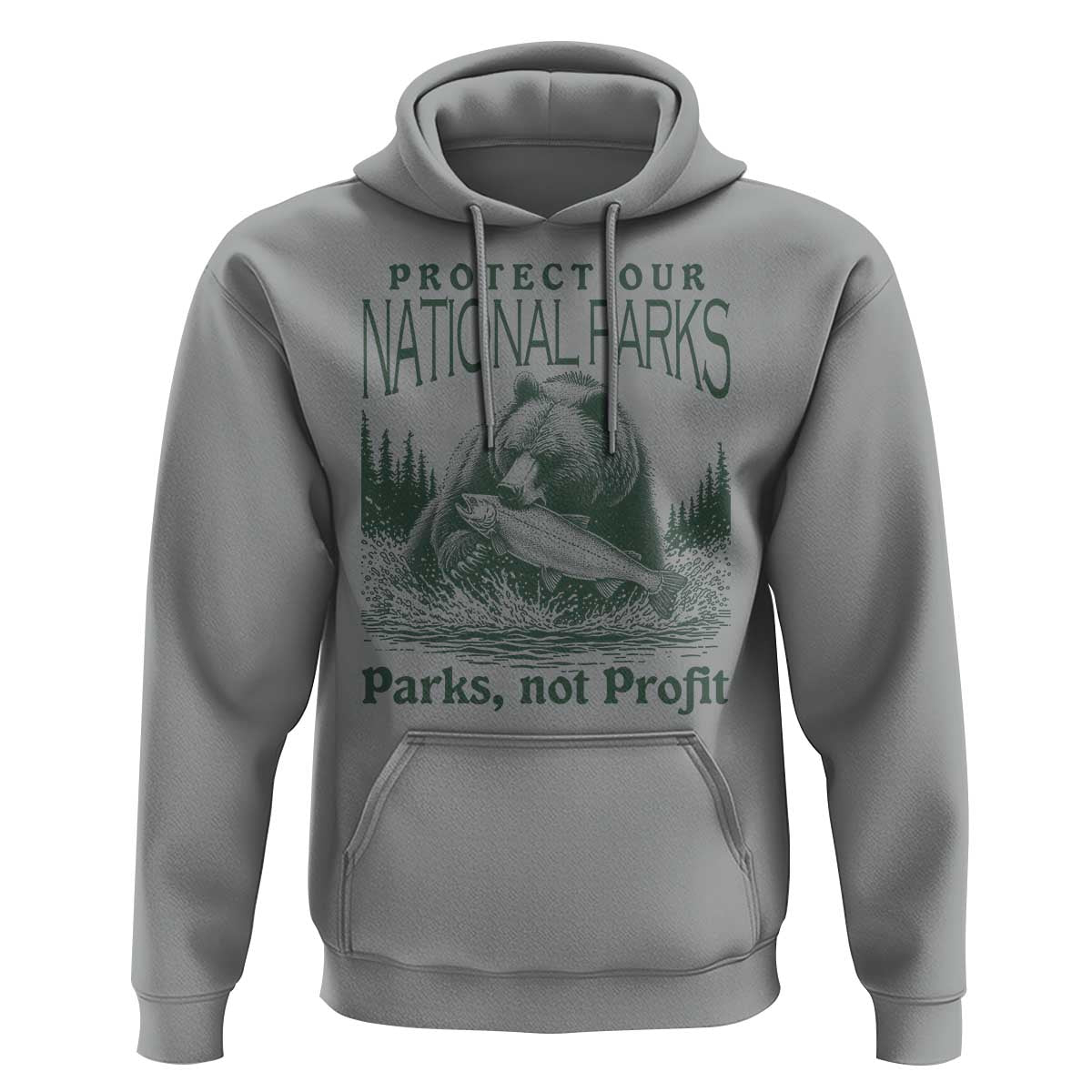 Protect Our National Parks Hoodie Parks Not Profits Retro Bear Nature Graphic