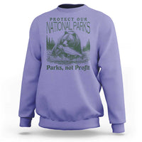 Protect Our National Parks Sweatshirt Parks Not Profits Retro Bear Nature Graphic