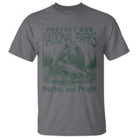 Protect Our National Parks T Shirt Parks Not Profits Retro Bear Nature Graphic