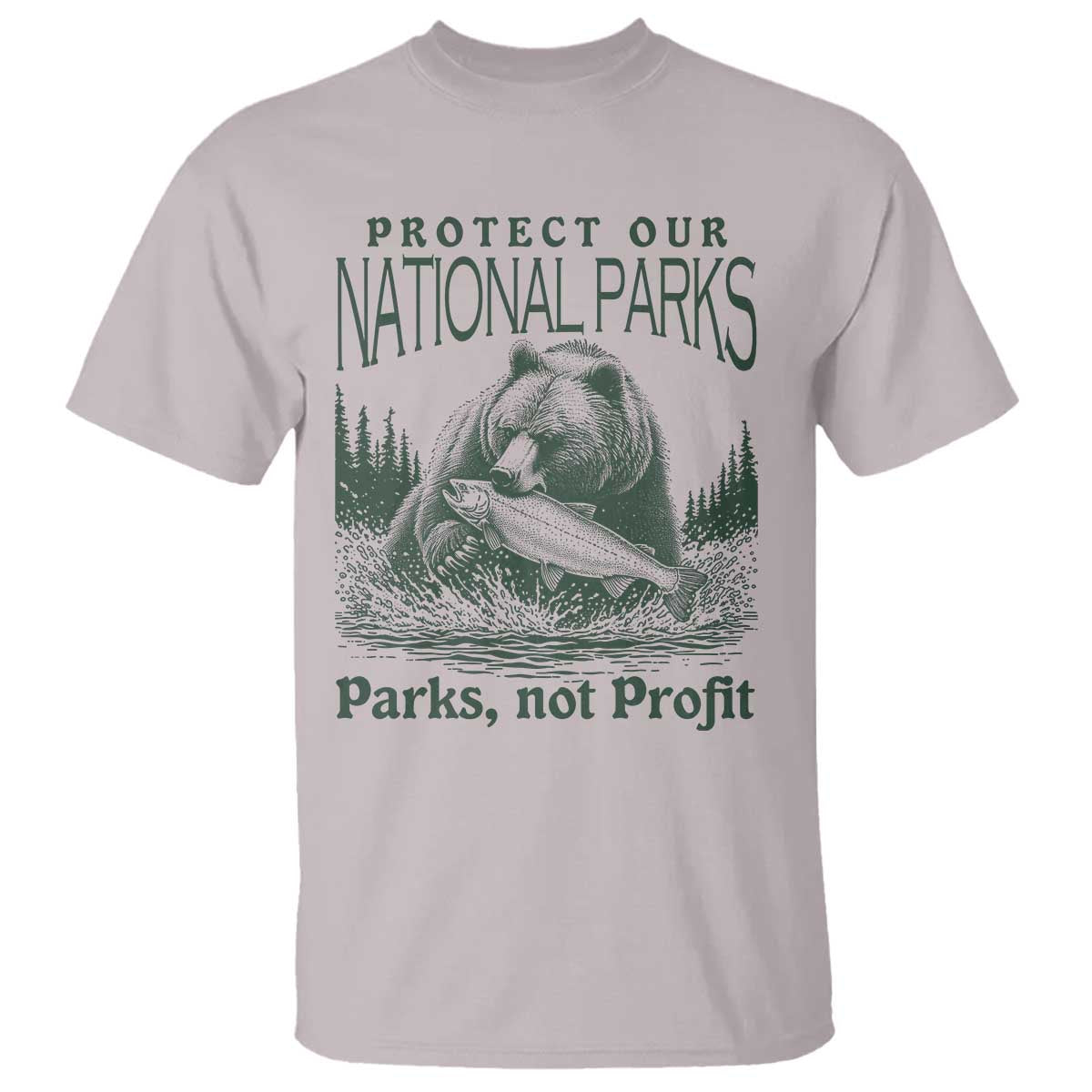 Protect Our National Parks T Shirt Parks Not Profits Retro Bear Nature Graphic