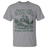 Protect Our National Parks T Shirt Parks Not Profits Retro Bear Nature Graphic