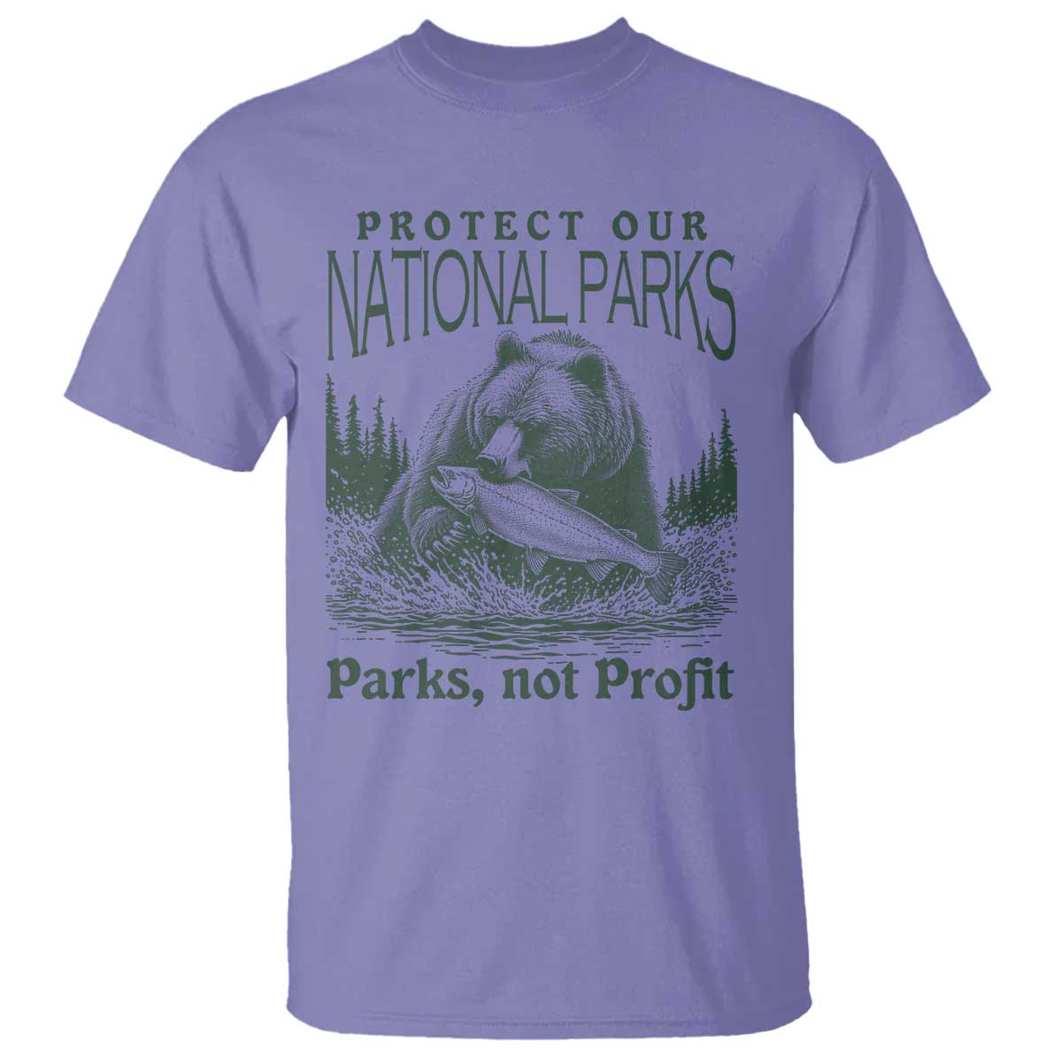Protect Our National Parks T Shirt Parks Not Profits Retro Bear Nature Graphic