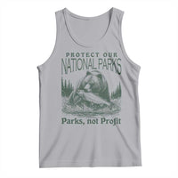 Protect Our National Parks Tank Top Parks Not Profits Retro Bear Nature Graphic