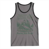 Protect Our National Parks Tank Top Parks Not Profits Retro Bear Nature Graphic