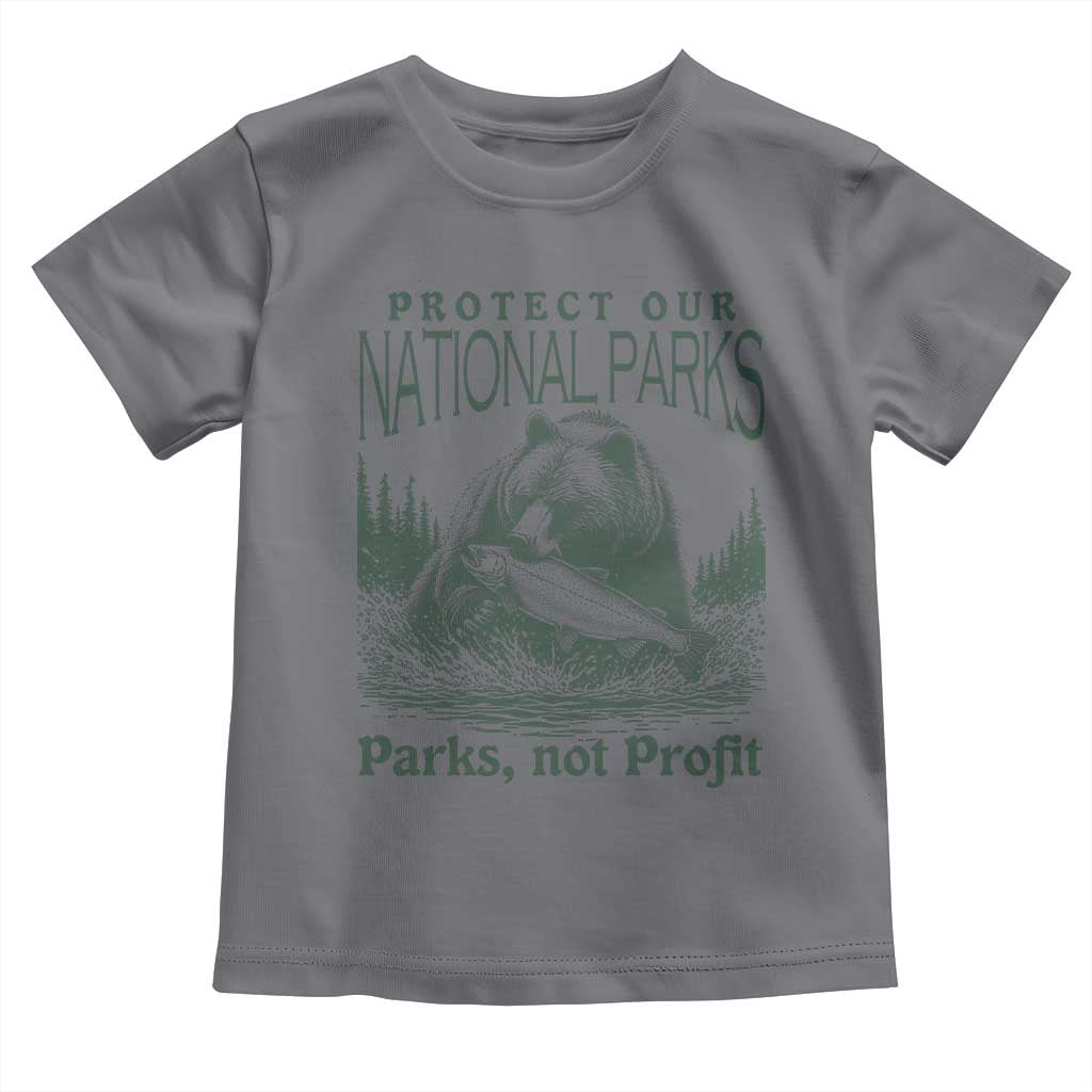 Protect Our National Parks Toddler T Shirt Parks Not Profits Retro Bear Nature Graphic