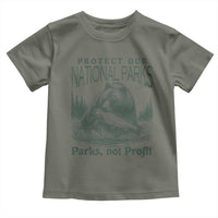 Protect Our National Parks Toddler T Shirt Parks Not Profits Retro Bear Nature Graphic